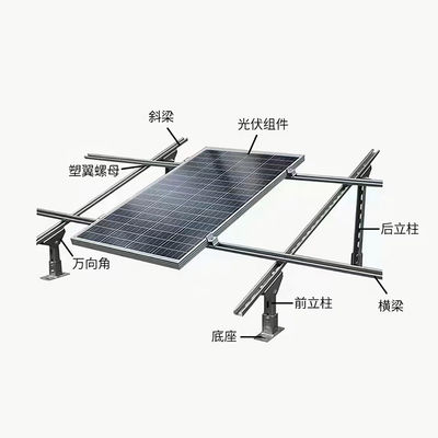 Low Profile PV Panel Solar Roof Brackets Tilt Mount Voor Motorhome Flat Roof