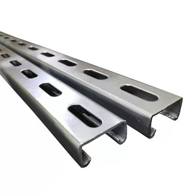 Galvanized Coated Solid Strut Channel with 200 Lbs Weight Capacity and 14 Holes for Construction Support